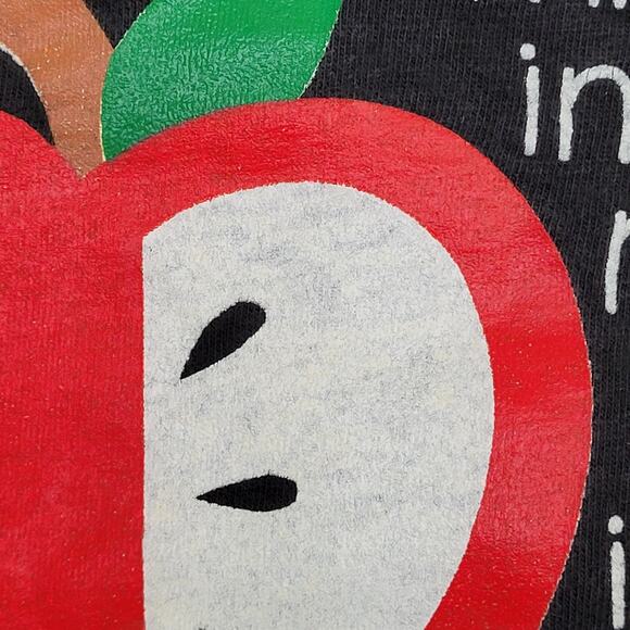 Vintage 90s Funny Teacher Shirt Womens XL 22x25 Humor Black - Picture 7 of 13